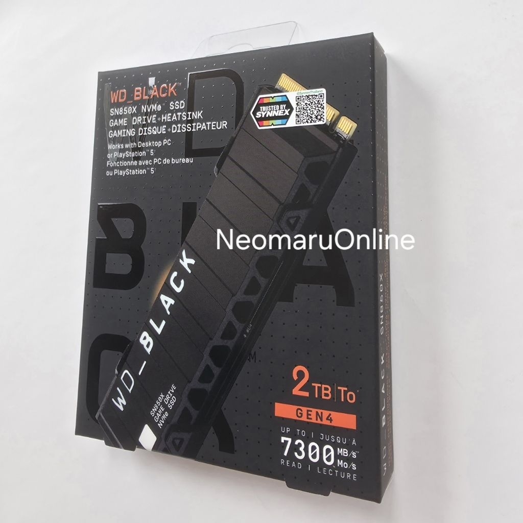 SSD M.2 WD BLACK SN850X with Heatsink 2TB ของใหม่ มือ1 พร้อมส่ง