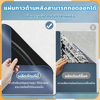 บอร์ดแม่เหล็กบ้าน กระดานดำแม่เหล็ก 90*58cm ไม่ทำลายผนัง กระดานวาดภาพสำหรับเด็ก แม่เหล็กดูด ลบออกได้