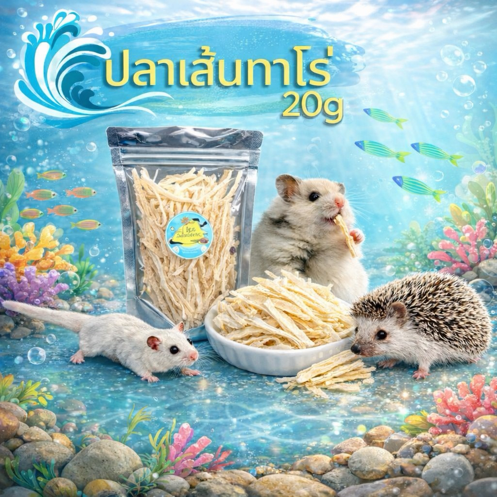 (MMPetShop)ปลาเส้น ขนมสำหรับสัตว์เลี้ยงมีประโยชน์ โปรตีนและเเคลเซียมสูงเนื้อปลาแท้100%