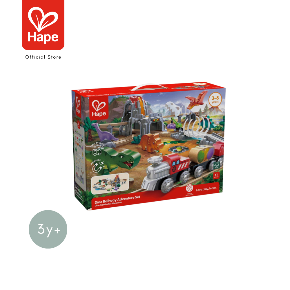 Hape - Dino Railway Adventure Set ชุดรางรถไฟยุคไดโน (เรืองแสง) 3Y+ รูปที่ 8