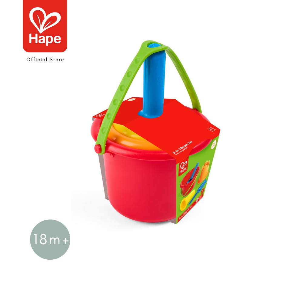 Hape 5-in-1 Beach Set	ชุดตักทราย 5 ชิ้น ซ้อนเก็บได้	18M+ รูปที่ 8