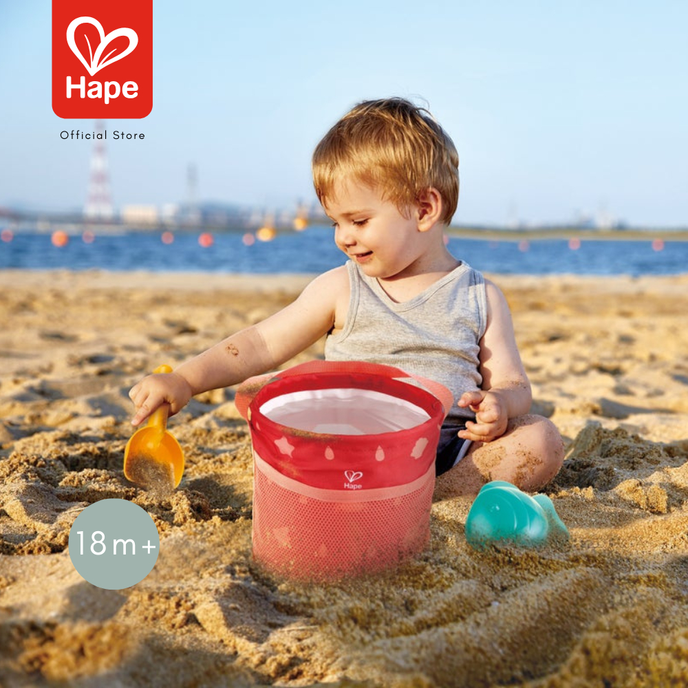 Hape Fold and Go Beach Set	ชุดกระเป๋าของเล่นทรายของเบบี๋	18M+ รูปที่ 3