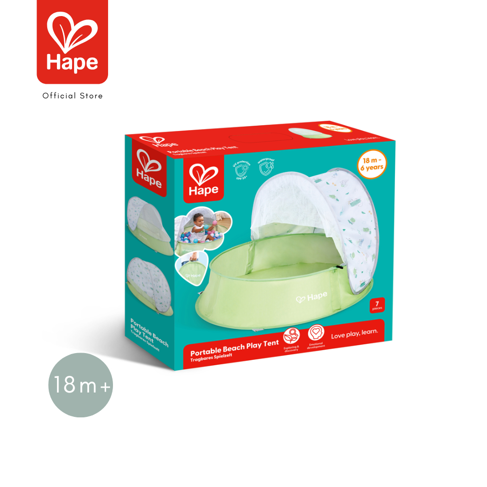 Hape - PORTABLE BEACH PLAY TENT        เตนท์น้อย พกพาได้        18M+ รูปที่ 8