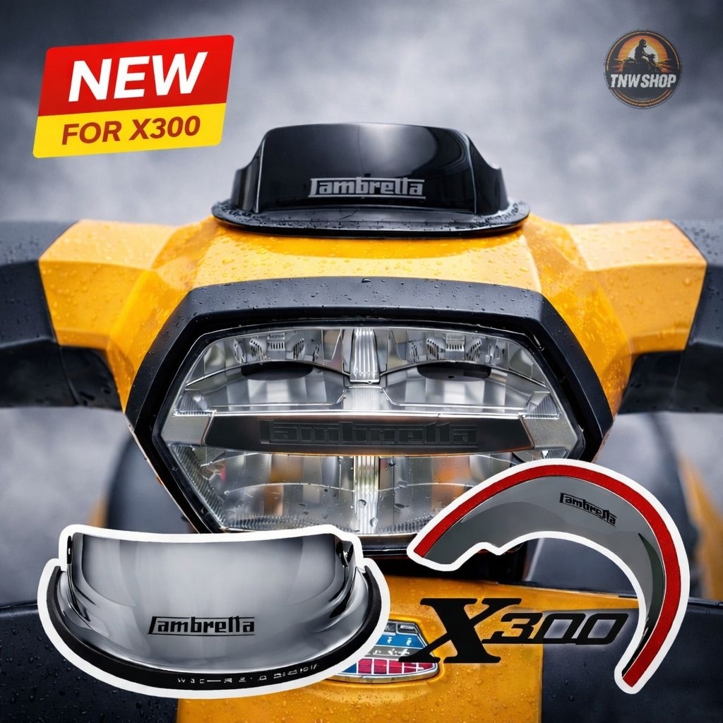 ชิวบังไมล์ Lambretta X300 X250 X200 ชิวหน้าแต่งทรงสปอร์ต | Lambretta X300 X250 X200 Sport Meter Visor Windshield Cover