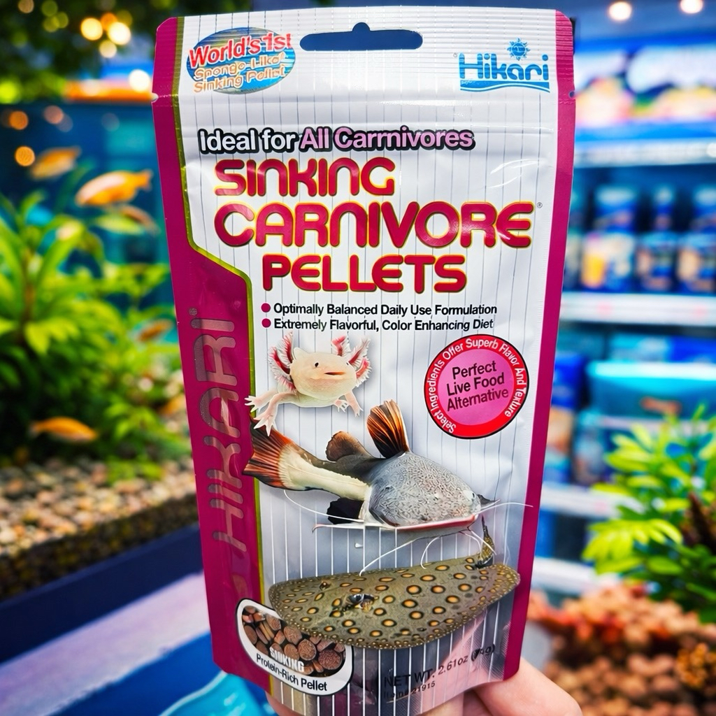 HIKARI SINKING CARNIVORE PELLETS อาหารปลากระเบนเม็ดจมสำหรับปลากินอาหารใต้น้ำทุกชนิด กลิ่นแรงโปรตีนสู