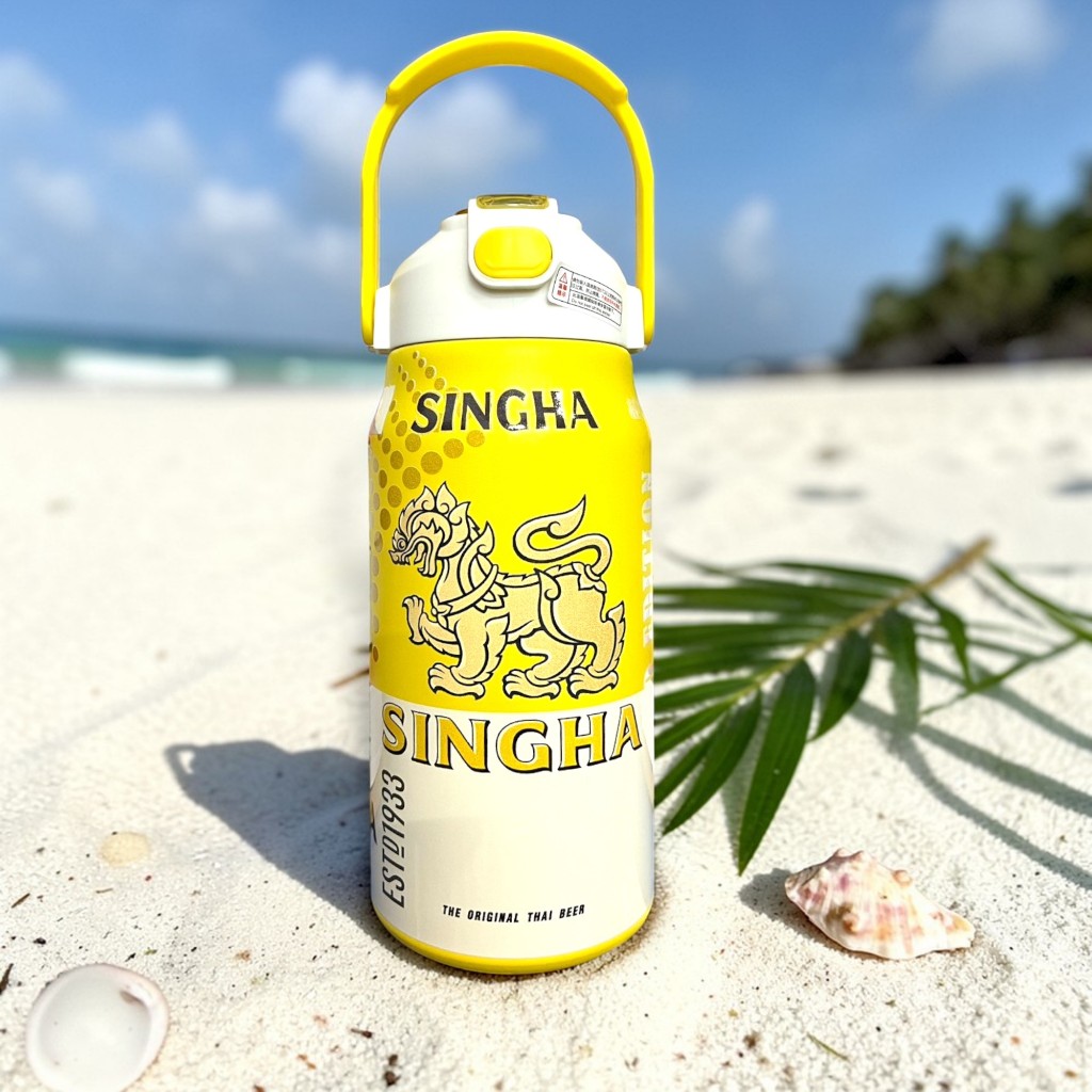 กระบอกน้ำเก็บความเย็น ขนาด1500 ml ใหญ่จุใจลายใหม่ไม่ซ้ำใคร มาพร้อมหูหิ้ว2ช่องดื่ม เก็บความเย็น 8-16 ชั่วโมง  สแตนเลส304