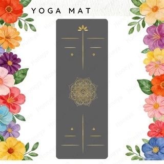 เสื่อโยคะยางพารา เสื่อพิลาทิศ Pu Yoga Mat & Pilates หนา 5mm. ** ของพร้อมจัดส่งในไทย ** ฟรีสายรัด 1 เส้นคละสี