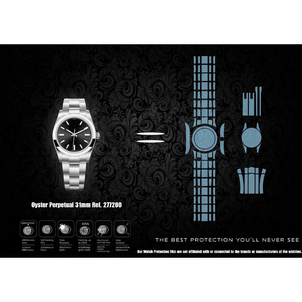 OP 34mm 124200 ฟิล์มป้องกันรอยนาฬิกา Watch Protection Film for RL. Oyster Perpetual 34MM Ref. 124200