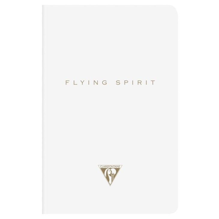 FIYING SPIRIT Notebook 9x14cm 48sh. Lined 90g White (C104596C) / สมุดโน๊ตปกสีขาวคละลาย แบบมีเส้น กระดาษสีงาช้าง