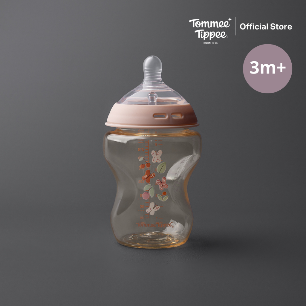 Tommee Tippee ขวดนม PPSU Natural Start ลายผีเสื้อ 260 มล. พร้อมจุกนม Medium Flow รูปที่ 5