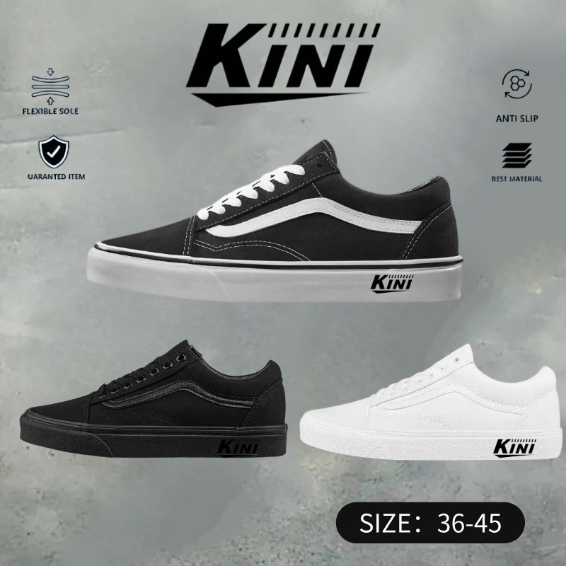 KINI Old Skool (Classic)- รองเท้าผ้าใบผู้ชาย รองเท้าผ้าใบ Low-Top สวมใส่สบาย ใส่ได้ทั้งผู้ชายและผู้หญิง[36-45]