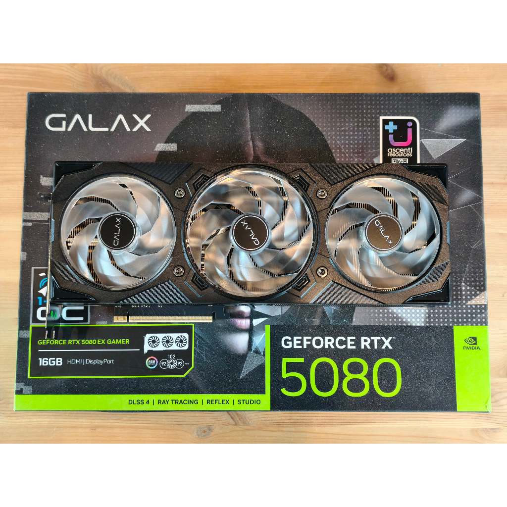 RTX 5080 - GALAX EX GAMER 1-CLICK OC - 16GB GDDR7 การ์ดจอมือสอง สีดำ ครบกล่อง ใช้งานปกติ