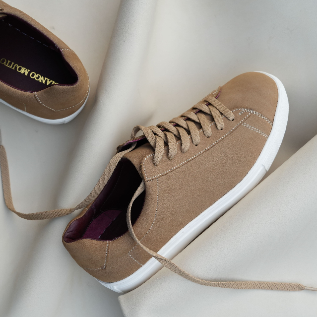 พร้อมส่ง | MANGO MOJITO | Mojito Sneaker | รองเท้าผ้าใบหนังนูบัค | Smart Casual | สี Nubuck Sand