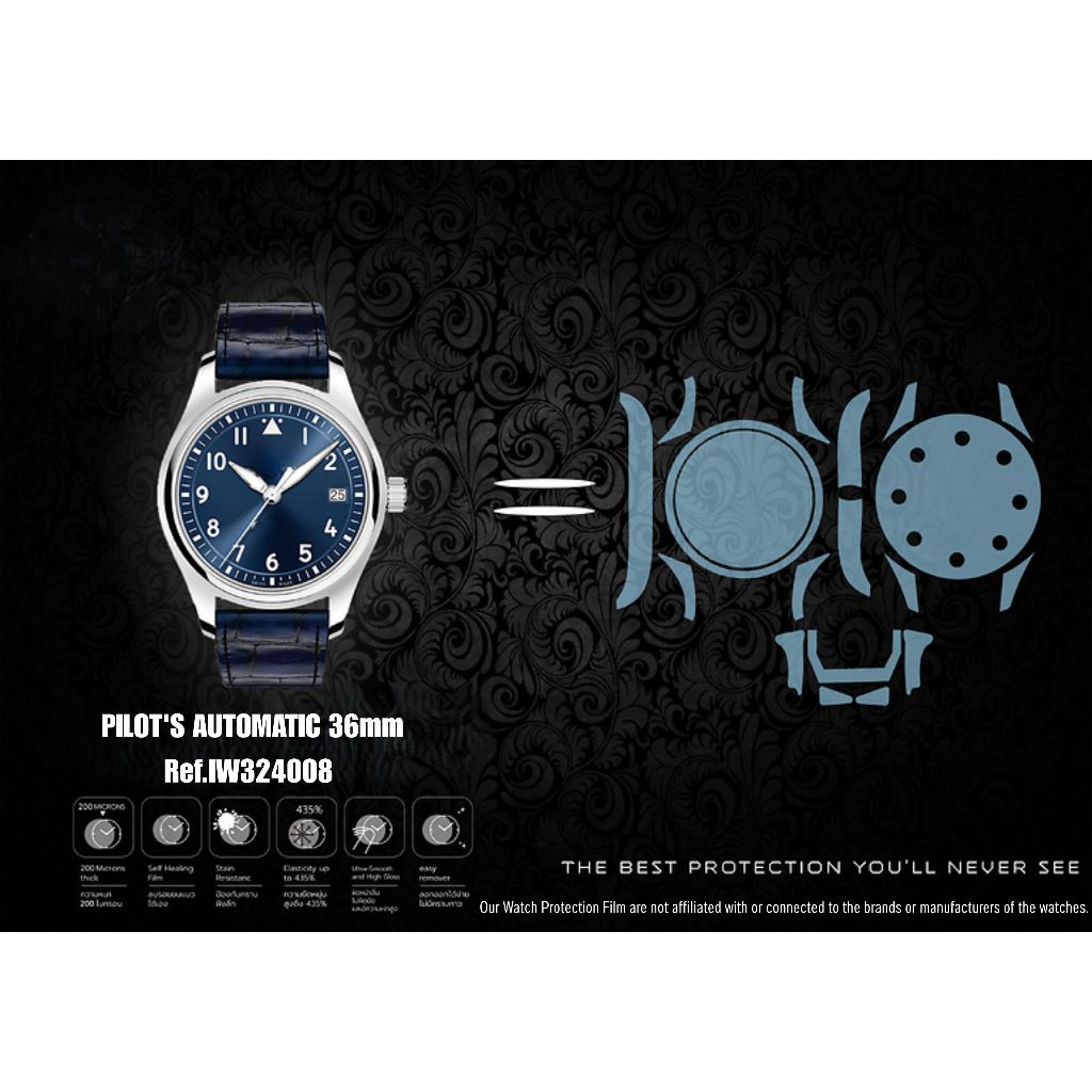 ฟิล์มป้องกันรอยนาฬิกา Watch Protection Film for IWC PILOT'S AUTOMATIC 36mm Ref.IW324008