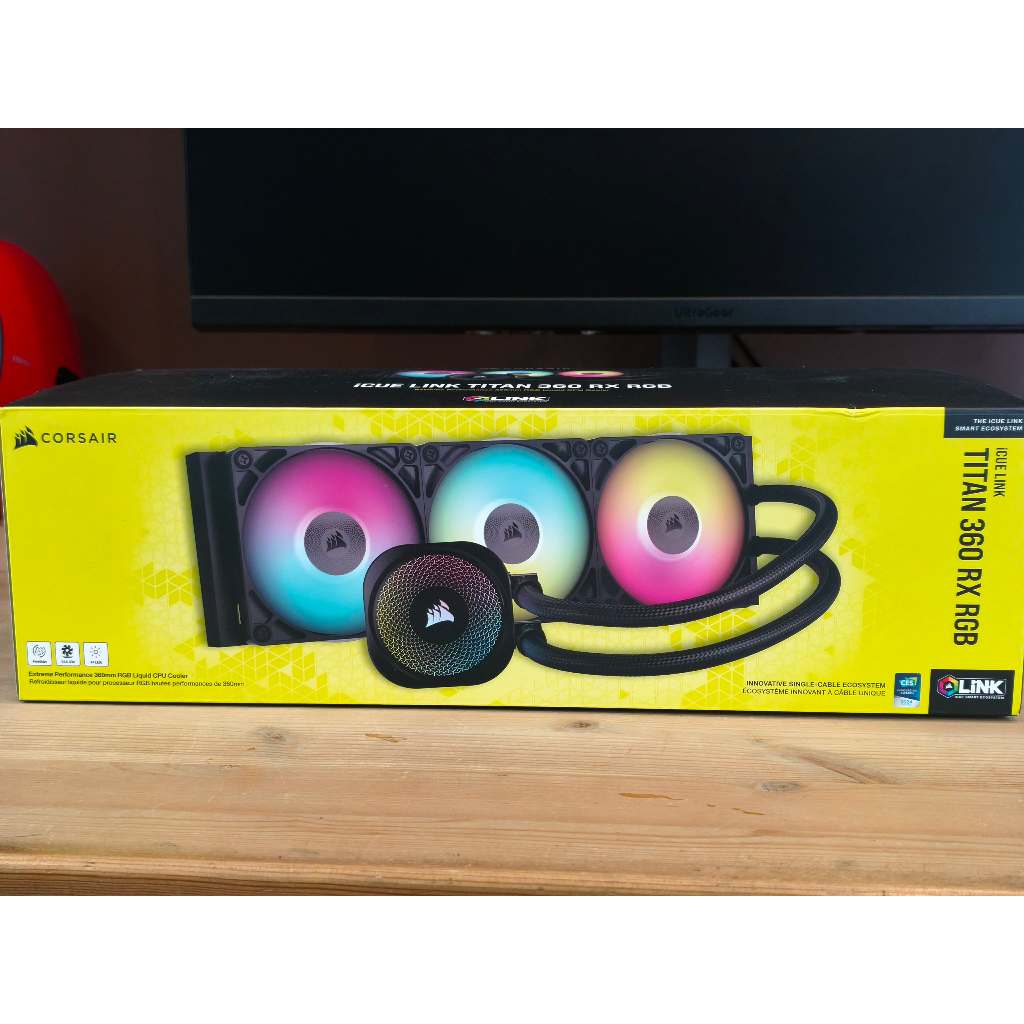 CORSAIR ICUE LINK TITAN 360 RX RGB (BLACK)  (LGA1851/1700/AM5/AM4) น้ำปิด สีดำ มือสอง ประกันศูนย์ไทย