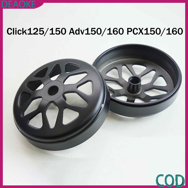 กะโหลกครัชแต่ง กัดลายเจาะระบายความร้อน สำหรับ Click PCX ADV Lead Giorno สีดำ/เงิน จับแรง