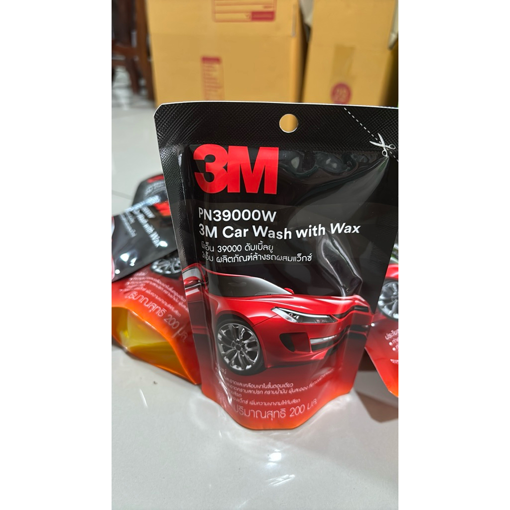 3M ผลิตภัณฑ์ล้างรถผสมแว็กซ์ 200 มล. ขจัดคราบ กลิ่นหอม ล้างและเคลือบเงา
