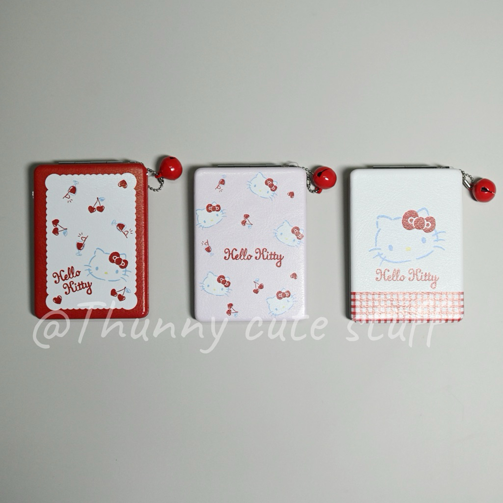 (พร้อมส่ง) กระจกพกพา ลาย Hello Kitty ❤️ ลิขสิทธิ์แท้ Sanrio 💯