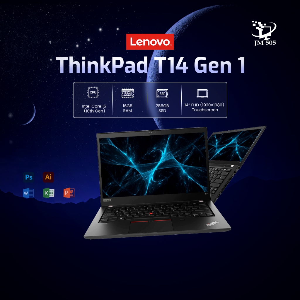 [2nd Hand] Lenovo ThinkPad T14 Gen 1 — Core i5 10th Gen / 16GB / 256GB / 14” Touchscreen