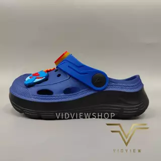 VIDVIEW มีส่งด่วน รองเท้าหัวโตเด็ก Adda 5TD88BB เบอร์ 28-35 แบบสวม พร้อมตัวติดรองเท้า ลาย Superman มีไฟ
