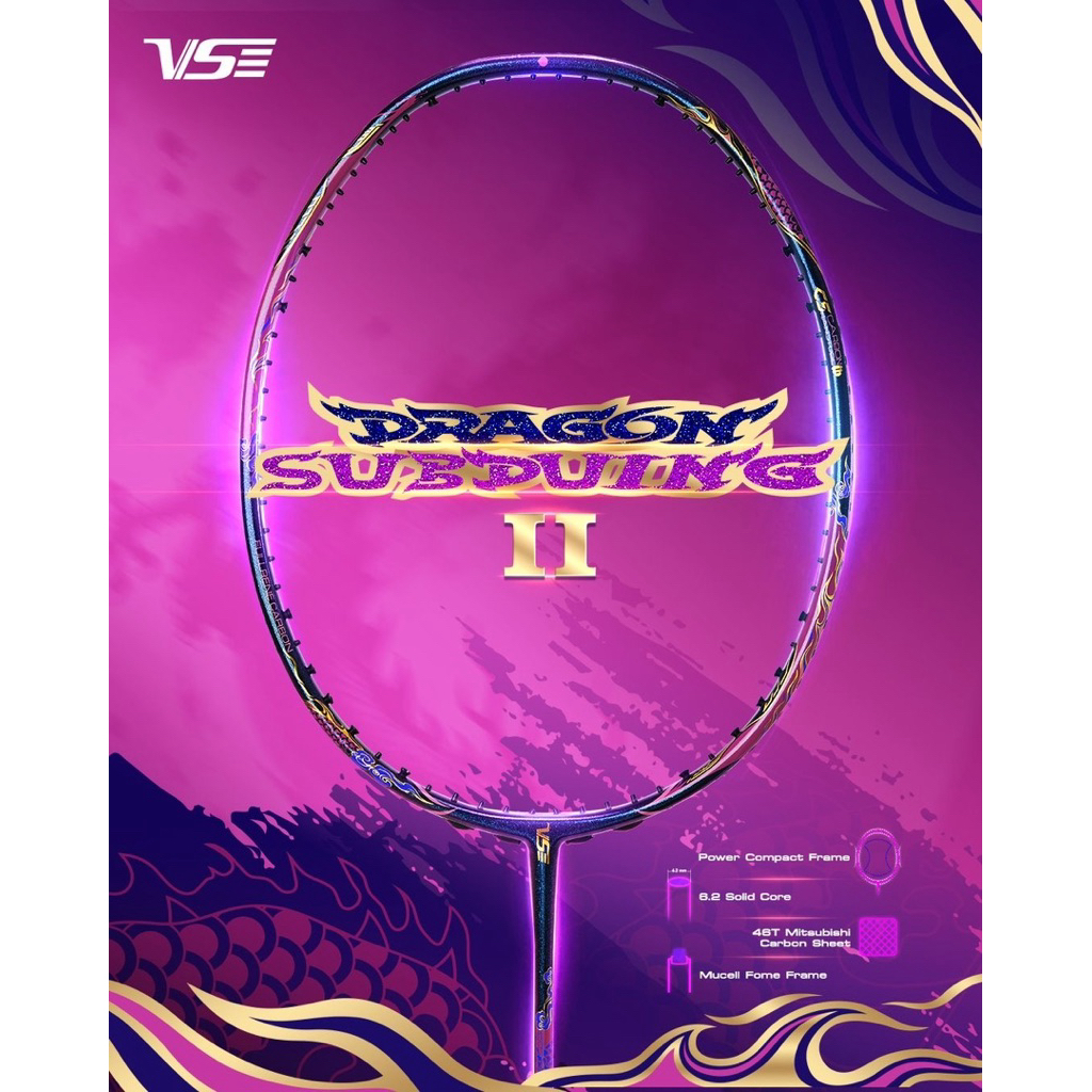𝗩𝗦 ไม้แบดมินตัน รุ่น 𝗗𝗥𝗔𝗚𝗢𝗡 𝗦𝗨𝗕𝗗𝗨𝗜𝗡𝗚 𝗜𝗜 🏸🔥ไม้บุก ทรงพลัง ดีดสบาย ⚡️🎯[ของแท้ 💯] ประกันศูนย์ไทย 𝟲 เดือน