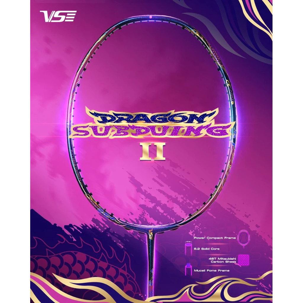 𝗩𝗦 ไม้แบดมินตัน รุ่น 𝗗𝗥𝗔𝗚𝗢𝗡 𝗦𝗨𝗕𝗗𝗨𝗜𝗡𝗚 𝗜𝗜 🏸🔥ไม้บุก ทรงพลัง ดีดสบาย ⚡️🎯[ของแท้ 💯] ประกันศูนย์ไทย 𝟲 เดือน