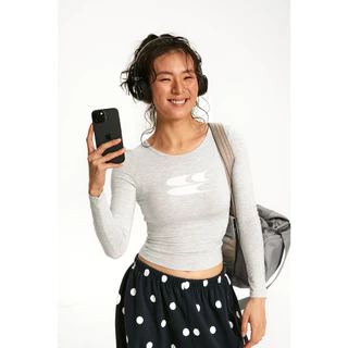 CryingCenter เสื้อยืดคอกลมไหล่กว่าง Baby Tee "On Cloud" Base Layer 2026