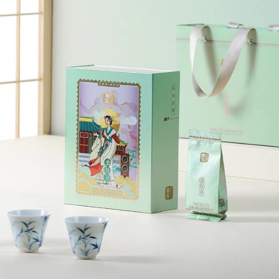 ชาอู่หลง จินหมู่ตัน สี่สาวงาม ซีกวา XIGUA 曦瓜 | Jin Mu Dan - Four Beauties 金牡丹 四大美人 กล่องฟ้า 96 กรัม