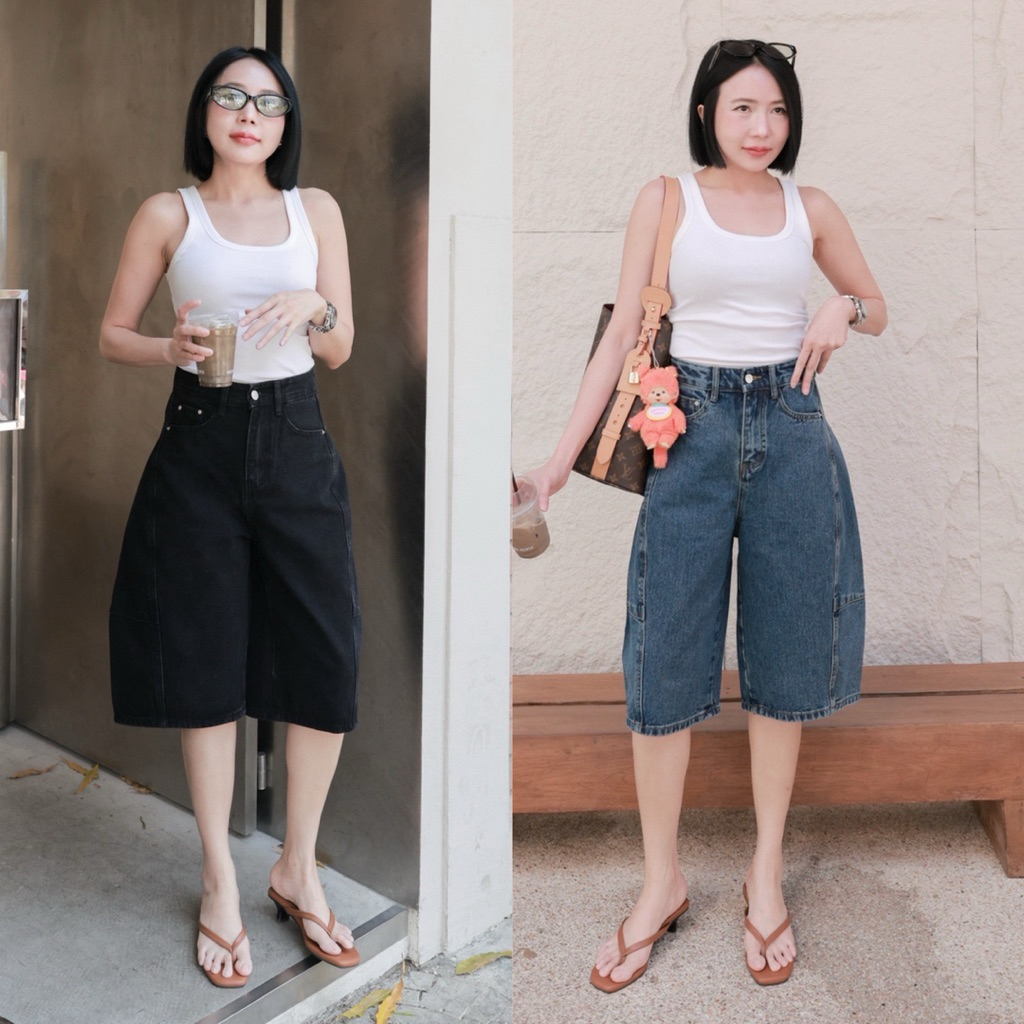 Baggy Shorts Jeans กางเกงยีนส์baggy ขาสั้น3ส่วน