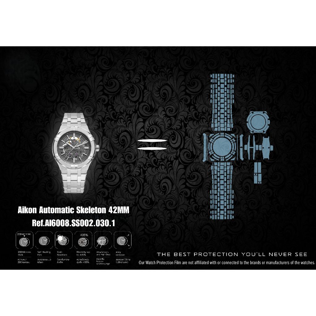 ฟิล์มป้องกันรอยนาฬิกา Watch Protection Film for Maurice Lacroix Aikon Automatic Skeleton 42MM Ref.AI