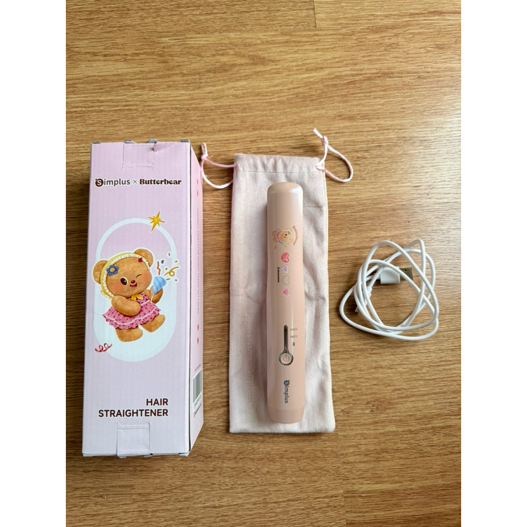 เครื่องหนีบผมไร้สาย Simplus 2in1 พกพาสะดวก Simplus x Butterbear