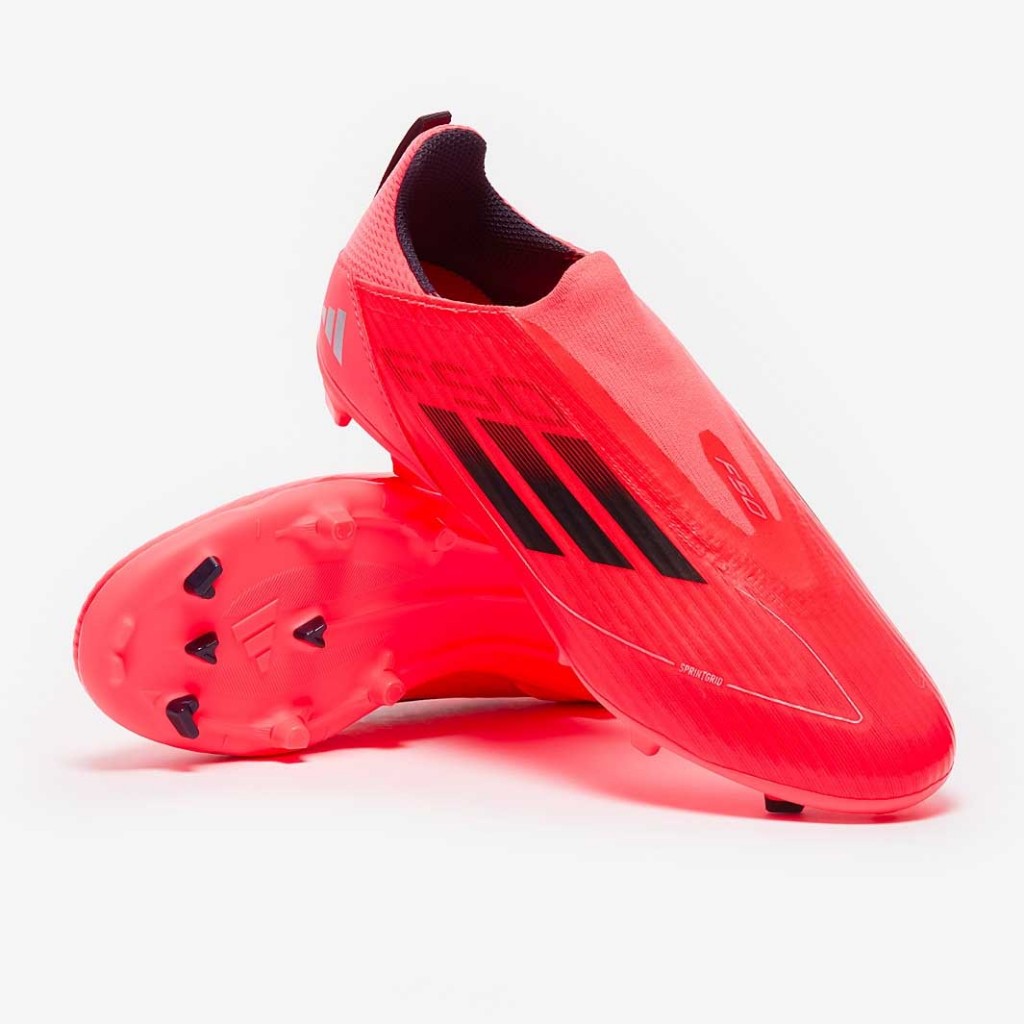 รองเท้าฟุตบอลเด็กแบบไร้เชือก Adidas Kids F50 League Laceless FG/MG