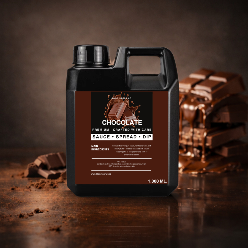 พรีเมียม ซอสช็อคโกแลต 1,000g. | Good Story Chocolate Sauce