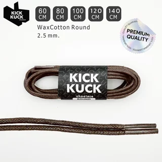 (แน่น บางเฉียบ2.5mm ไม่ย้วย) เชือกรองเท้า (Kickkuck) สำหรับรองเท้าหนัง 10สี ความยาว60,80,100,120,140