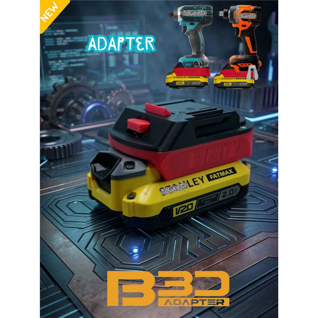 อะแดปเตอร์ Stanley 20v ใส่ Makita / PUMPKIN / ROWEL ขั้ว MT 20v (โปรดอ่านรายละเอียด)