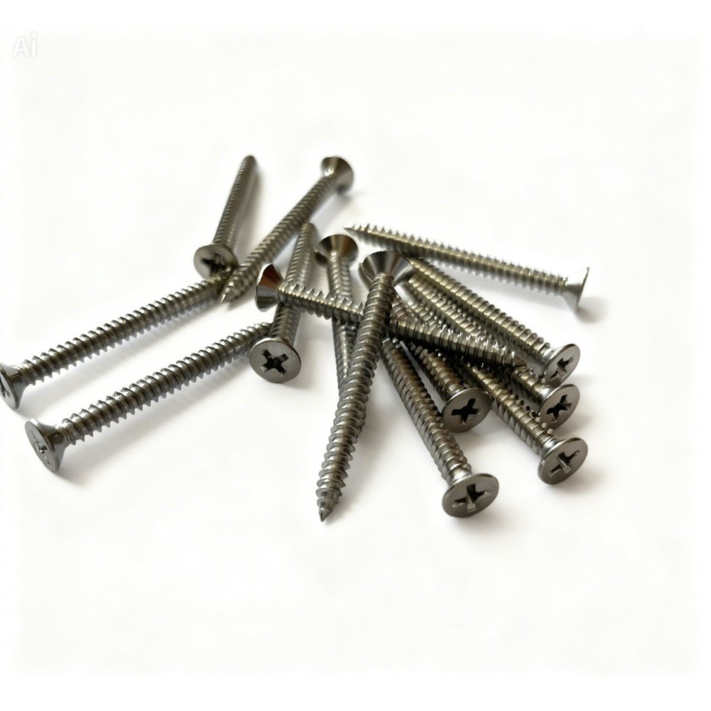 สกรูเกลียวปล่อย หัวเตเปอร์แฉก F (GB846) สแตนเลส 304 สกรู SUS304 M2.9 M3.5 M3.9 M4.2 M4.8 M5.5 M6.3