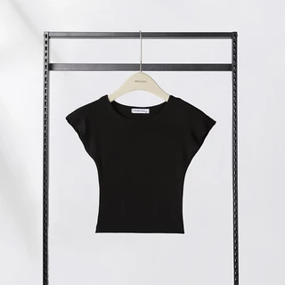 HELLDUL T0004เสื้อยืดคอกลมแขนสั้นเอวตัดสั้นผ้านุ่มสีหลายสี สไตล์คลาสสิก ส่งจากไทย