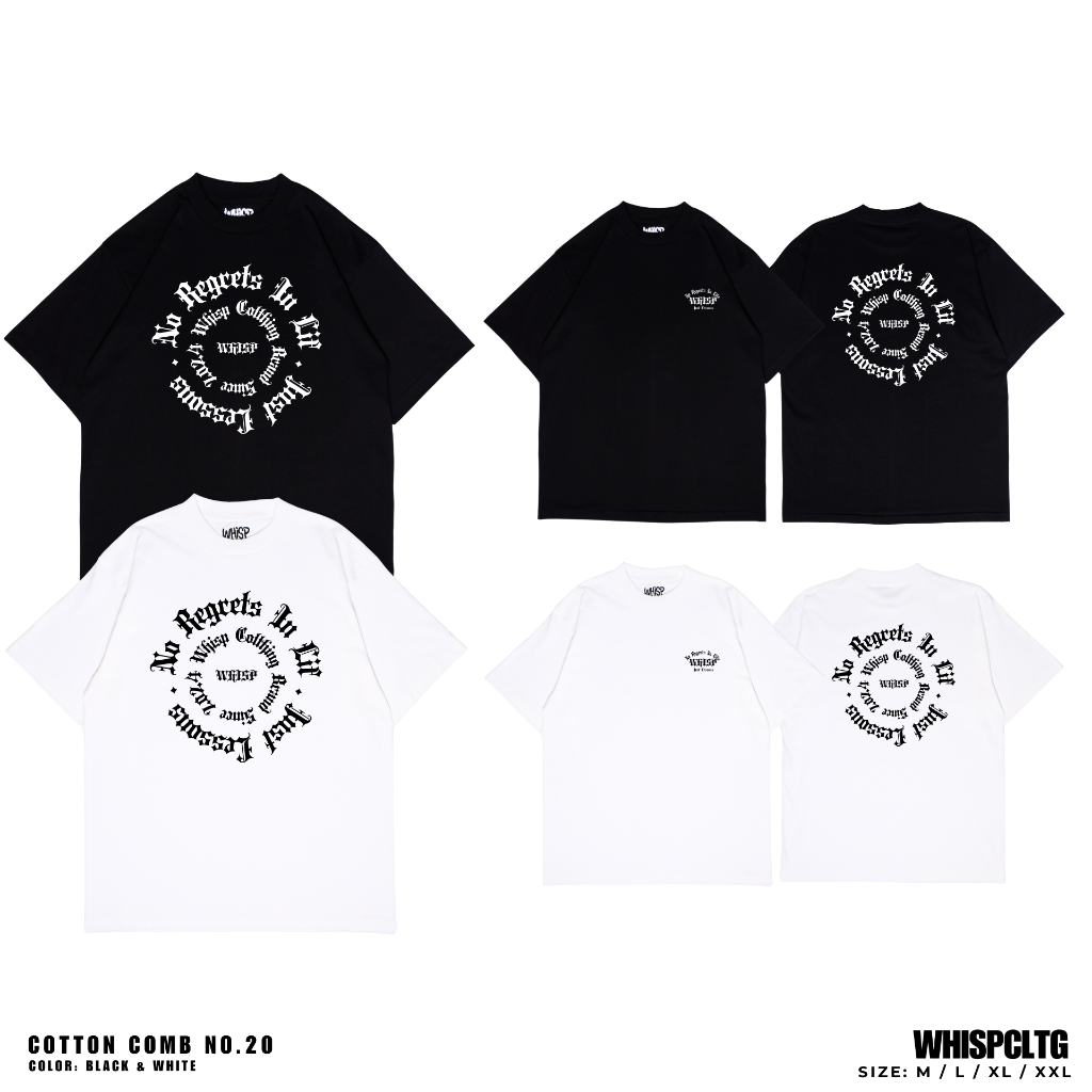 เสื้อยืด  WHISP-T65/66 เสื้อยืดแขนสั้น ผ้า Cotton Comb เนื้อผ้าหนาเรียบ คอฟิตๆ