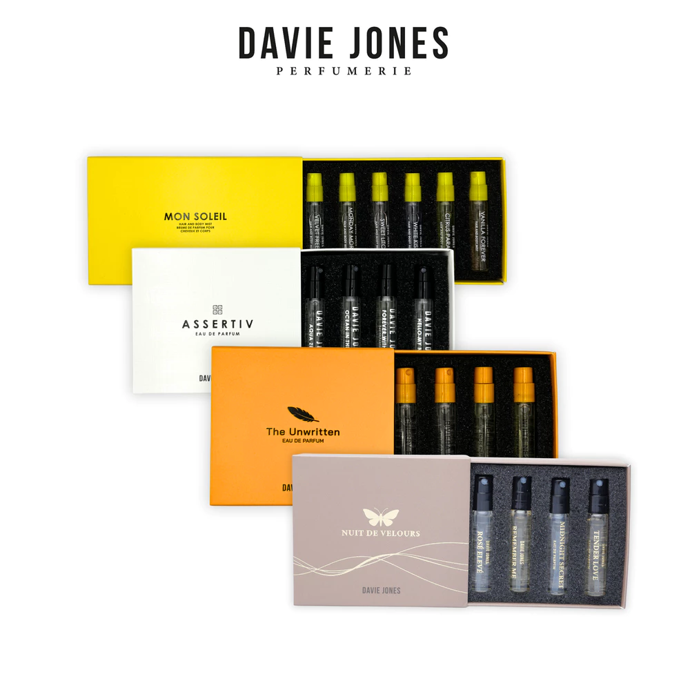 DAVIE JONES Discovery Set Hair & Body Mist และ Set Perfume รวมกลิ่นขนาด 2.5 ml.
