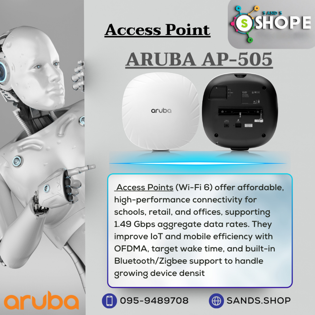 Aruba AP-505⚡️ส่งไว⚡️รับประกัน 1 ปี⚡️ออกใบกำกับภาษีได้⚡️🔥สั่งซื้อได้เลย🔥