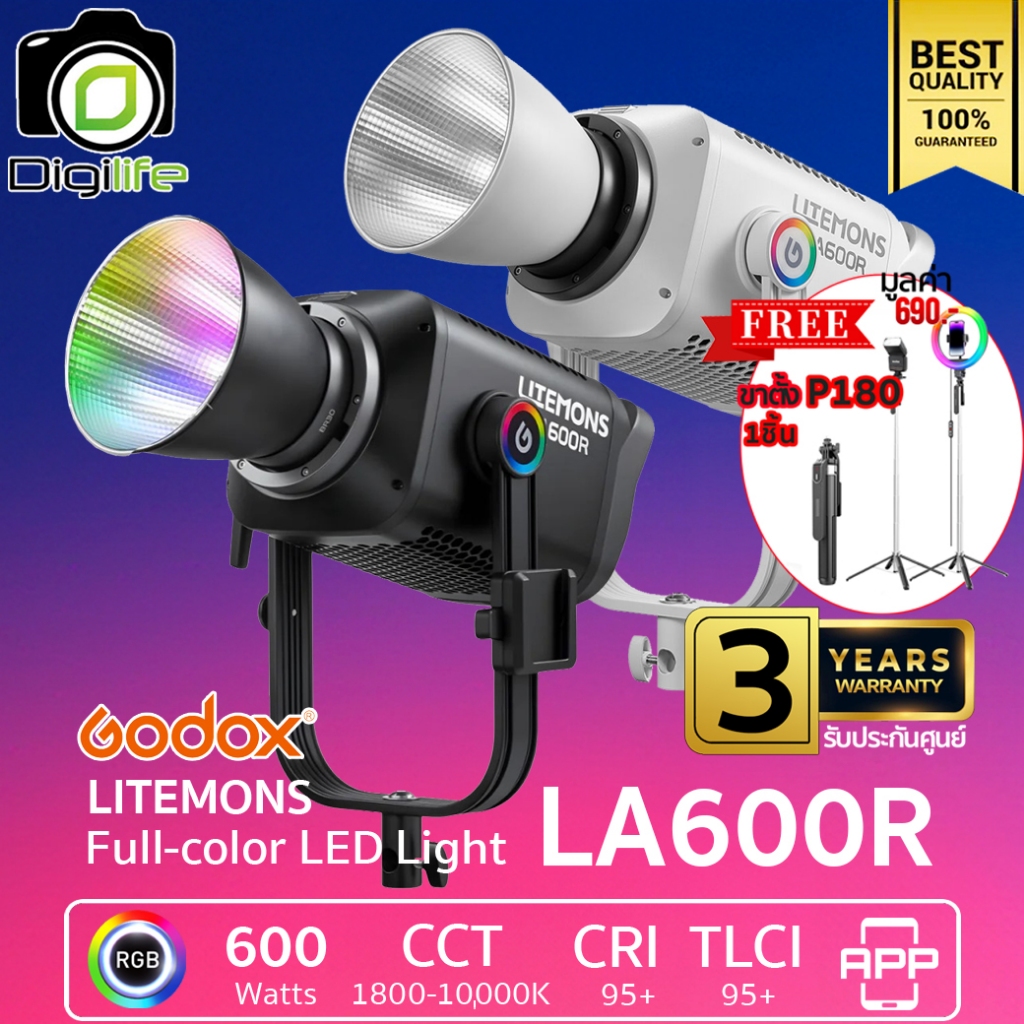 Godox LED LA600R - Litemons LED, 600W, RGB, CCT 1,800-10,000K - Bowen Mount / Digilife Thailand