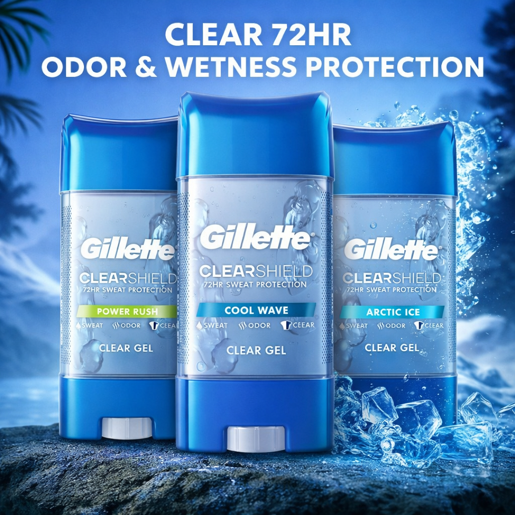 Gillette Clear Gel Men's Antiperspirant and Deodorant 107g.