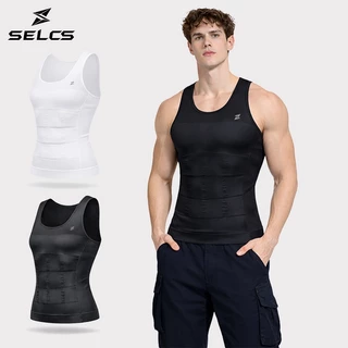 SELCSชุดบอดี้สูท เสื้อยืด กระชับสัดส่วน รัดรูป เสื้อกล้าม เข็มขัด เทรนเนอร์ ลดน้ําหนัก สําหรับผู้ชาย