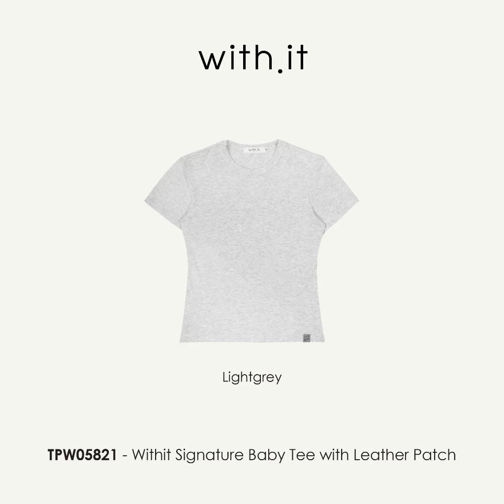 Withit Signature Baby Tee with Leather Patch เสื้อยืดเบบี้ทรี- TPW05821 thumbnail 9