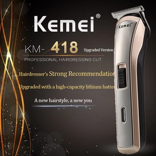 Kemei KM-418 ปัตตาเลี่ยนไฟฟ้า มอเตอร์พลังสูง ตัดแต่งแม่นยำ พร้อมหวีรองตัด 3 ขนาด ทนทานราคาดี