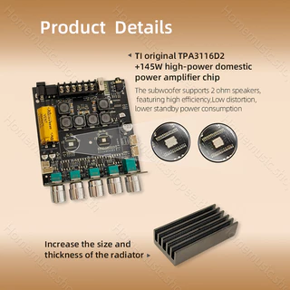 New แอมป์จิ๋ว zk tb21 pro กำลังขับ: 50W x 2 +145W รองรับโหลดเบส 2 โอห์ม USB AUX