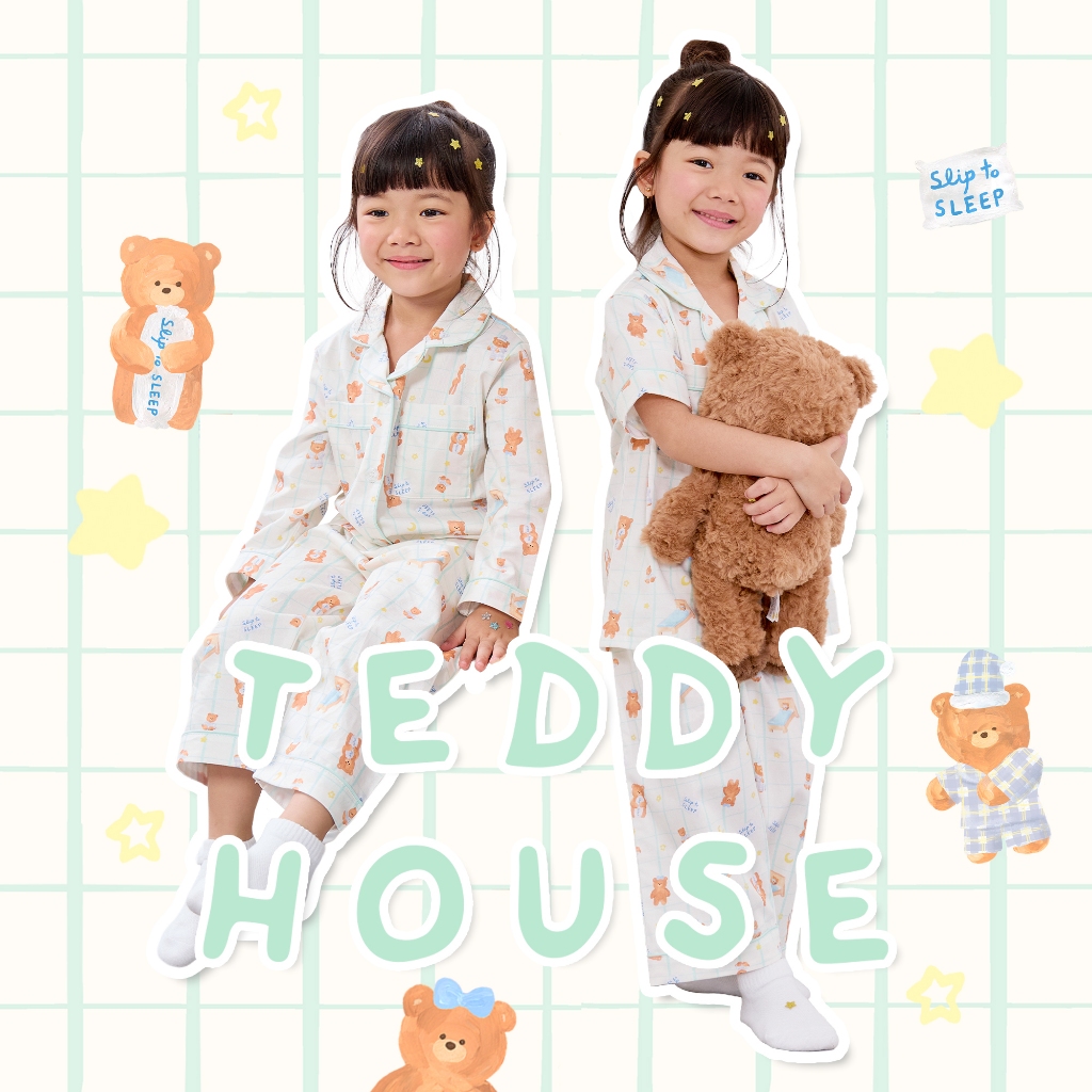 ชุดนอน sliptosleep - Teddy House Kid Set
