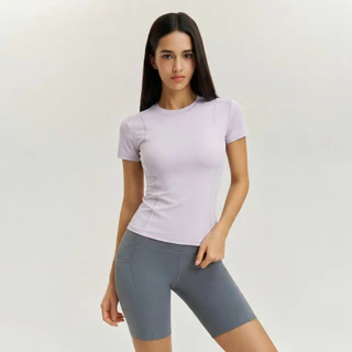 Auro Sense เสื้อออกกำลังกาย สำหรับ ผู้หญิง ผ้ายืดสูง แห้งไว ระบายเหงื่อ ทรงเข้ารูป เหมาะสำหรับ โยคะ วิ่ง ฟิตเนส