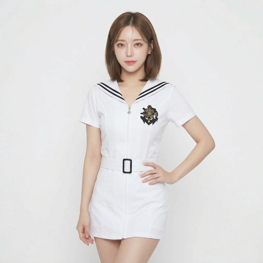 [ส่งด่วนวันเดียวได้!] ชุดทหารเรือหญิง ชุดกะลาสีสีขาว Sexy Sailor Costume (รหัส WA6052)