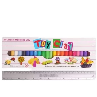 TOY CLAY ดินน้ำมันสีรุ้ง ไร้สารพิษ หลายสี เด็กๆชอบ ฝึกกล้ามเนื้อนิ้วได้ดี Non-Toxic Modelling Clay 500g